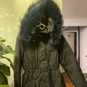 NavyBlue and Black Fur Mackage